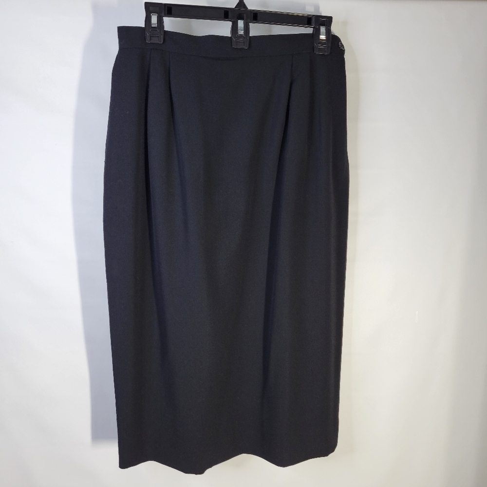 Womans Austin Reed Black 100% Wool Skirt Lined Size 10 - Picture 2 of 11